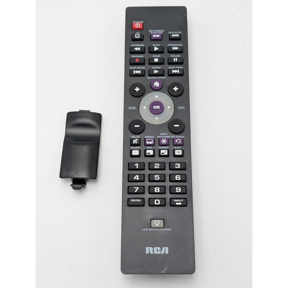 RCA Universal Remote (RCR003RWDE) with‎ Backlit Buttons for 3 Devices - Black